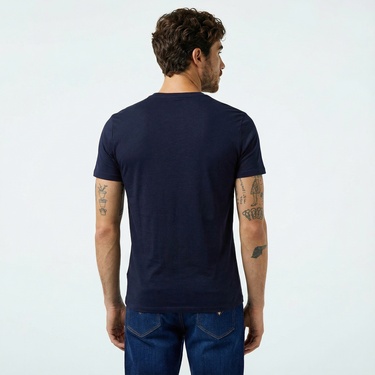  Guess Mid Organic Stream Jersey Erkek Lacivert T-Shirt