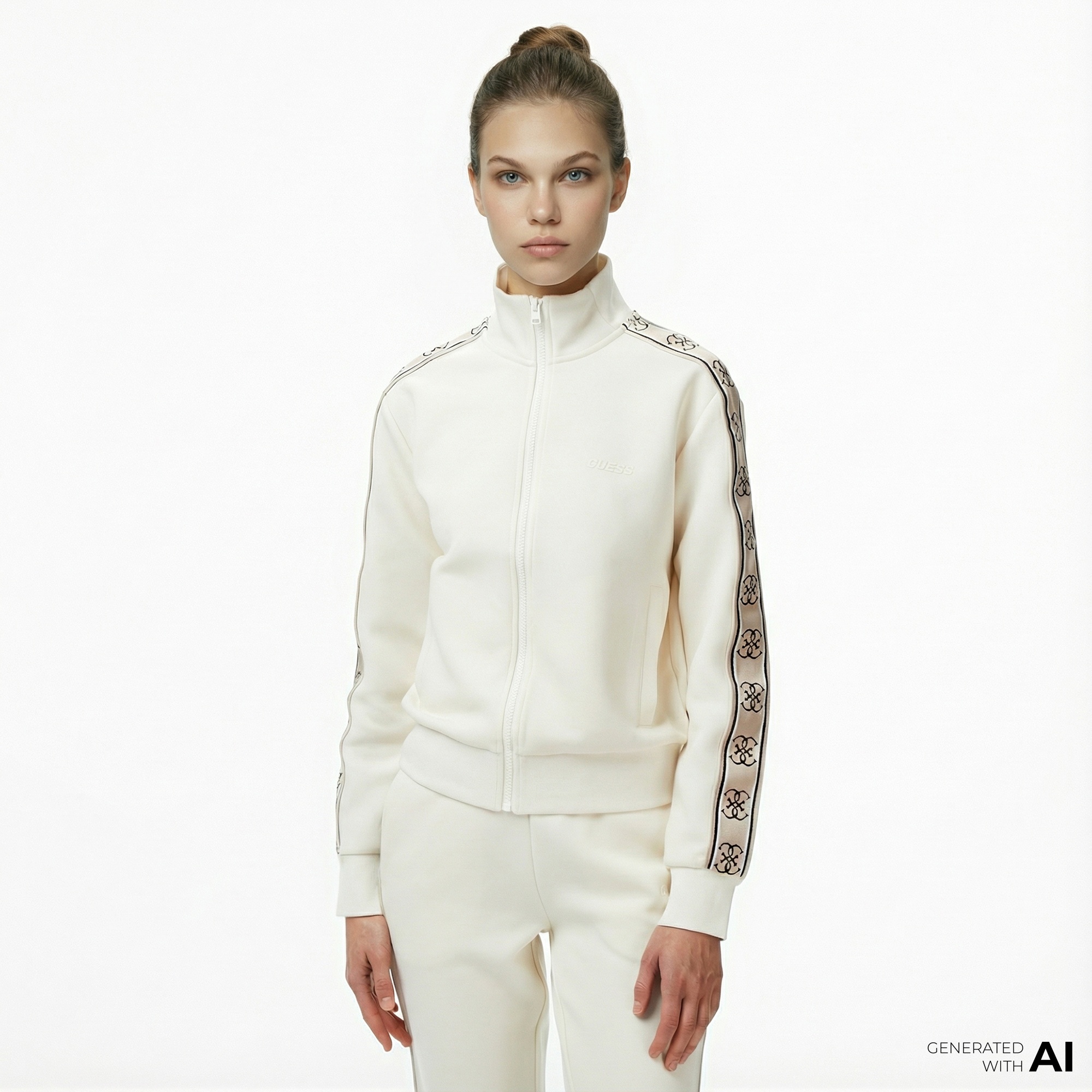 Guess Britney Kadın Beyaz Sweatshirt