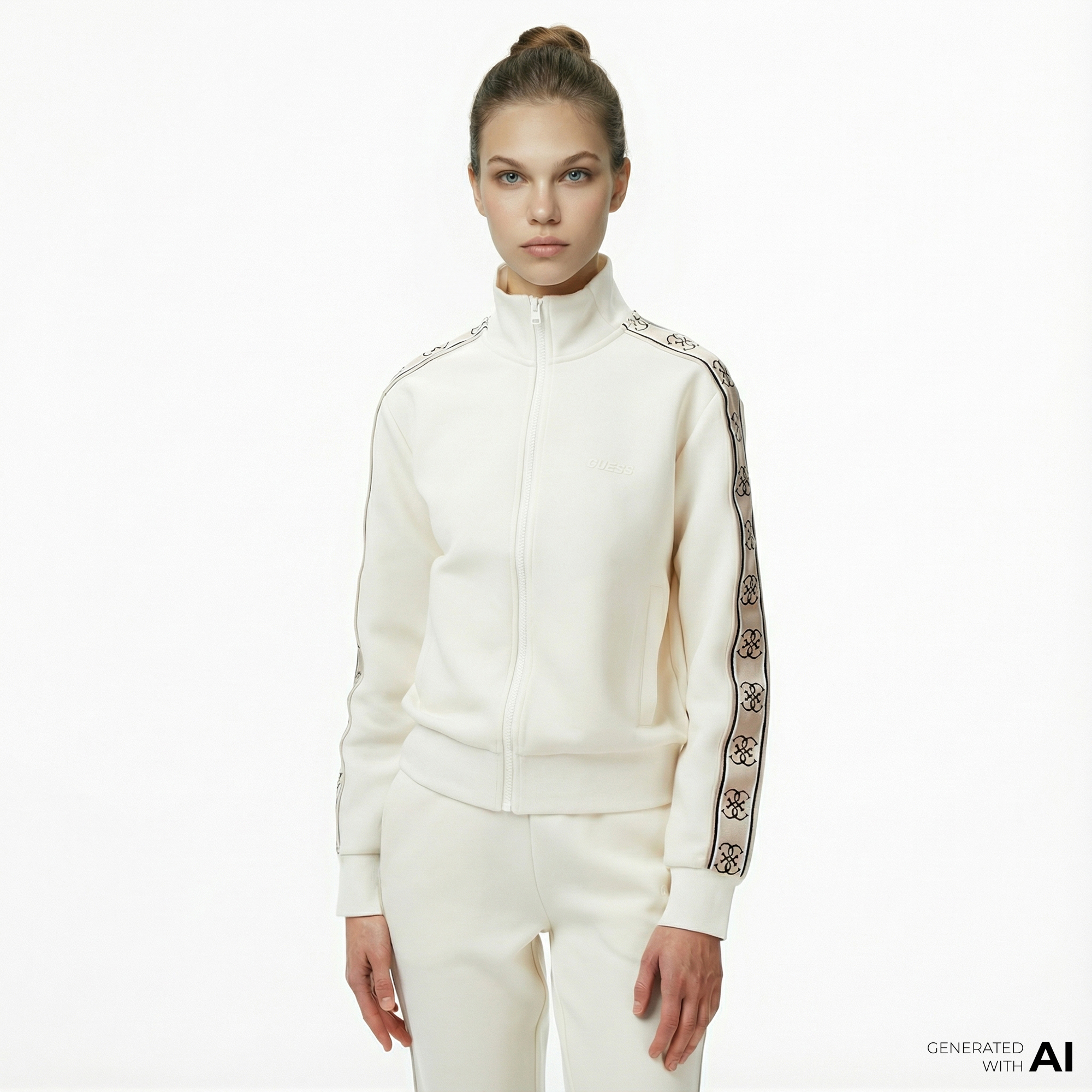  Guess Britney Kadın Beyaz Sweatshirt