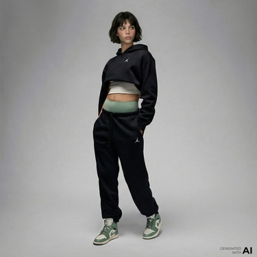  Jordan Brooklyn Fleece Kadın Siyah Eşofman Altı