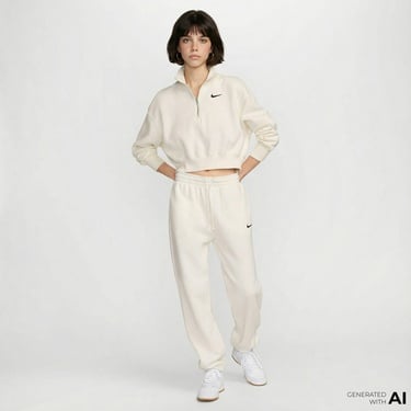  Nike Sportswear Phoenix Fleece Kadın Beyaz Eşofman Altı