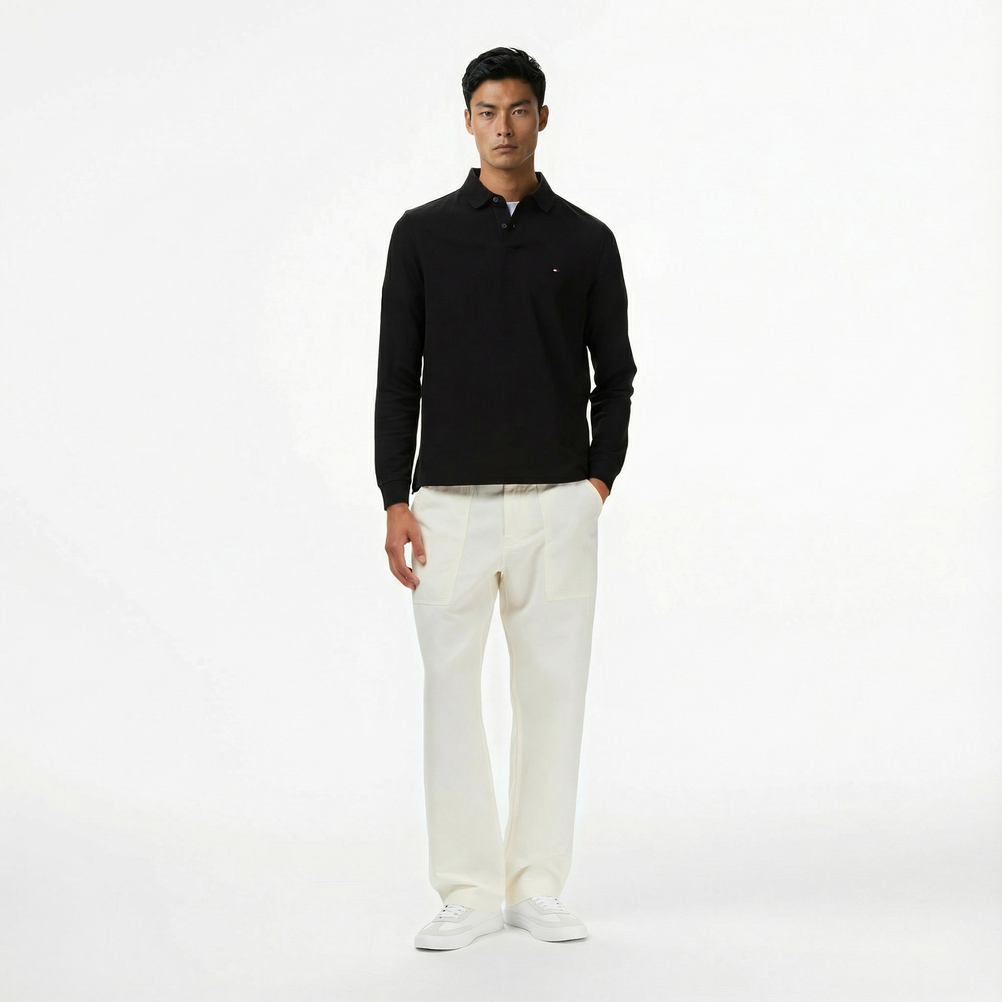 Tommy Hilfiger 1985 Regular Erkek Siyah Polo Yaka T-Shirt