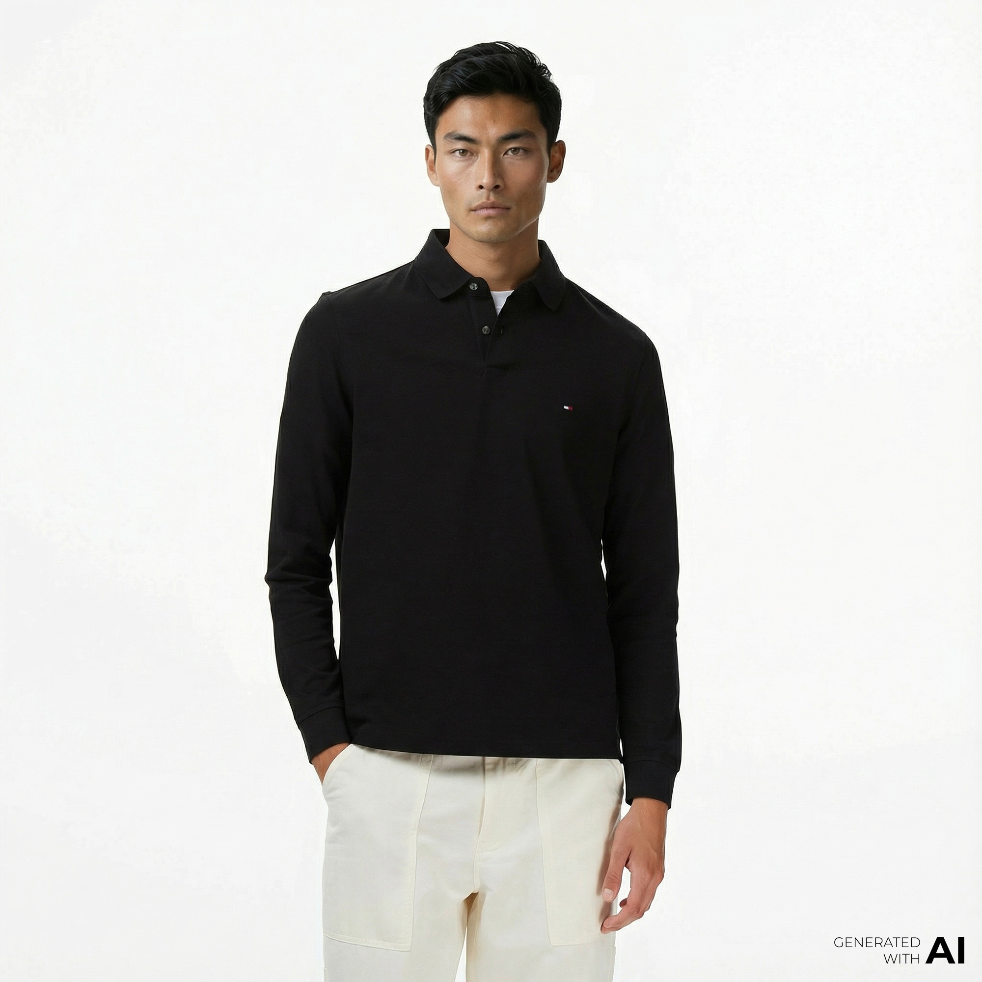 Tommy Hilfiger 1985 Regular Erkek Siyah Polo Yaka T-Shirt