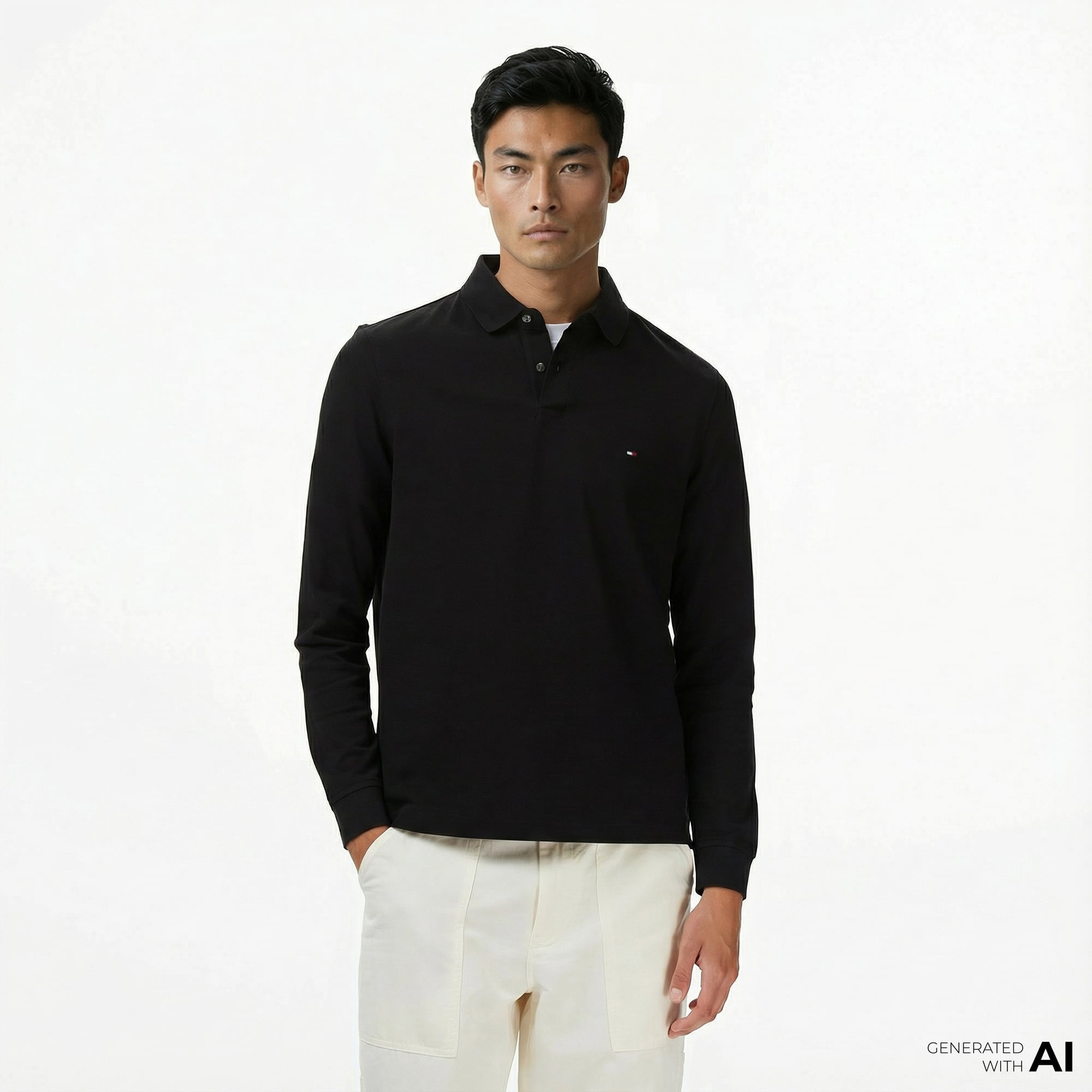  Tommy Hilfiger 1985 Regular Erkek Siyah Polo Yaka T-Shirt