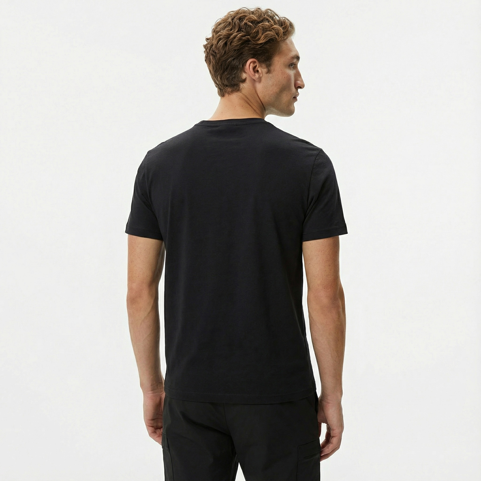 Calvin Klein Raised Line Logo Erkek Siyah T-Shirt