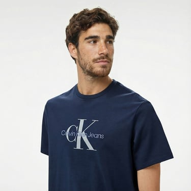  Calvin Klein Jeans Hero Monogram Erkek Lacivert T-Shirt