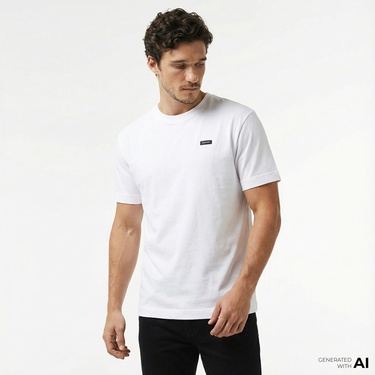  Calvin Klein Cotton Comfort Fit Erkek Beyaz T-Shirt