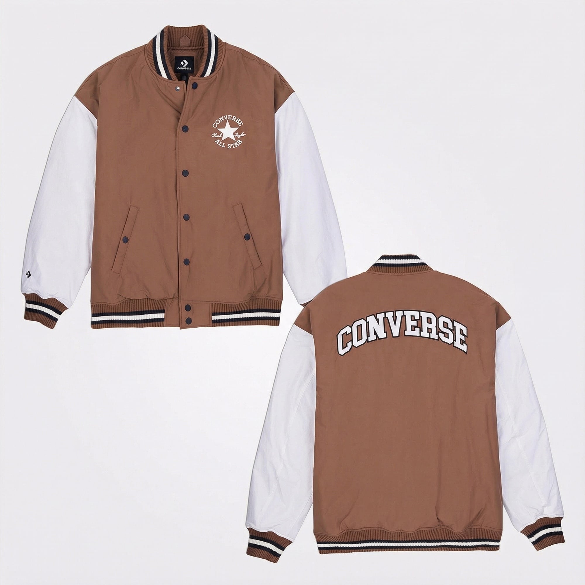 Converse Varsity Graphic Bomber Erkek Kahverengi Ceket