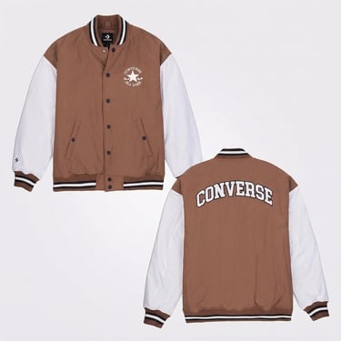  Converse Varsity Graphic Bomber Erkek Kahverengi Ceket