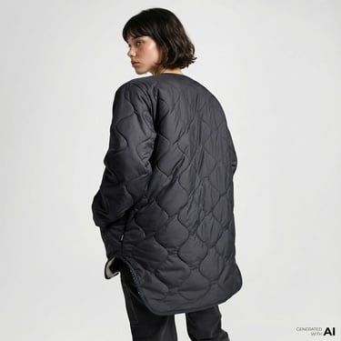  Converse Malden Liner Kadın Siyah Ceket