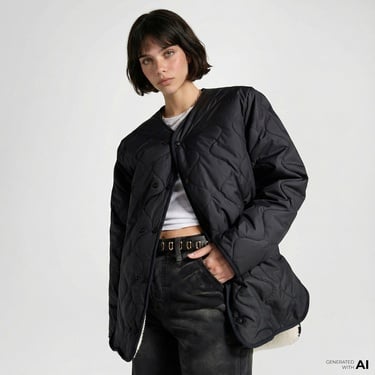  Converse Malden Liner Kadın Siyah Ceket