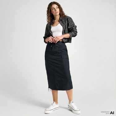  Converse Cargo Kadın Siyah Etek