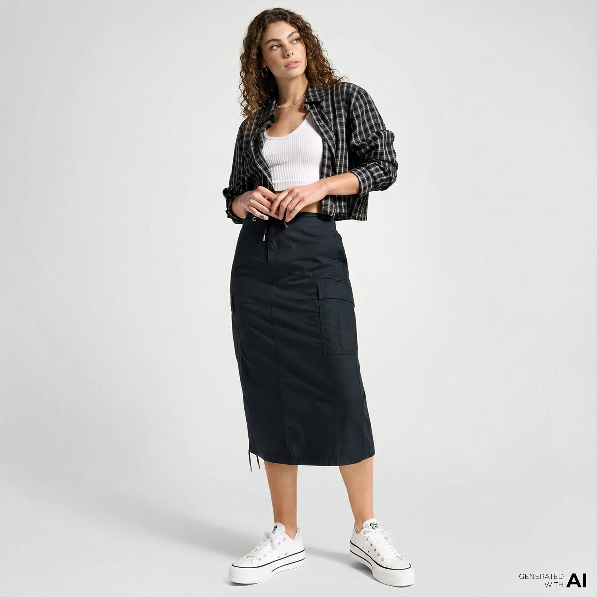  Converse Cargo Kadın Siyah Etek