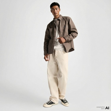  Converse Erkek Cepli Kahverengi Gömlek