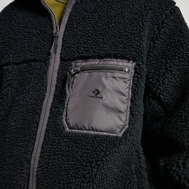  Converse Erkek Dik Yaka Çift Taraflı Siyah Mont