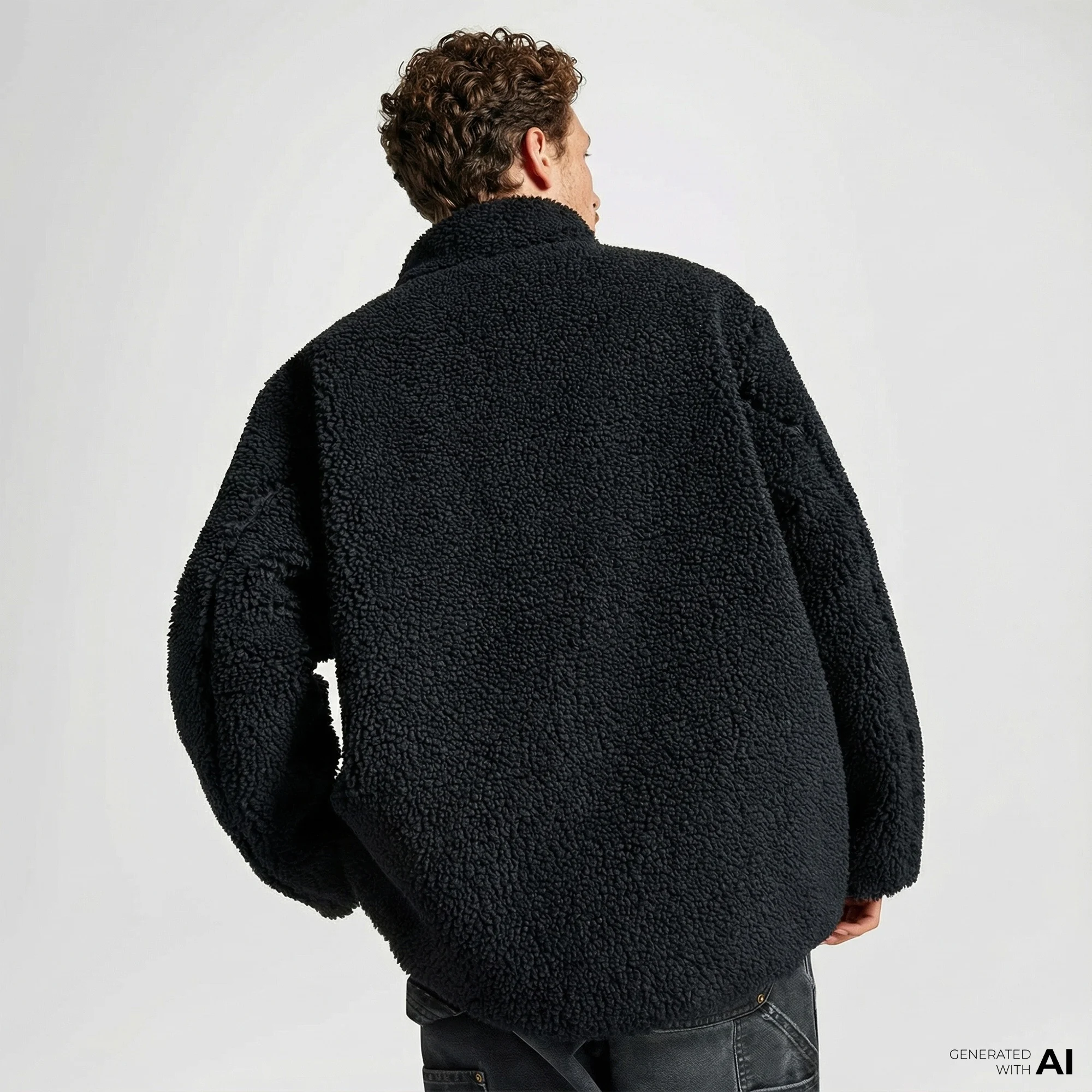 Converse Erkek Dik Yaka Çift Taraflı Siyah Mont