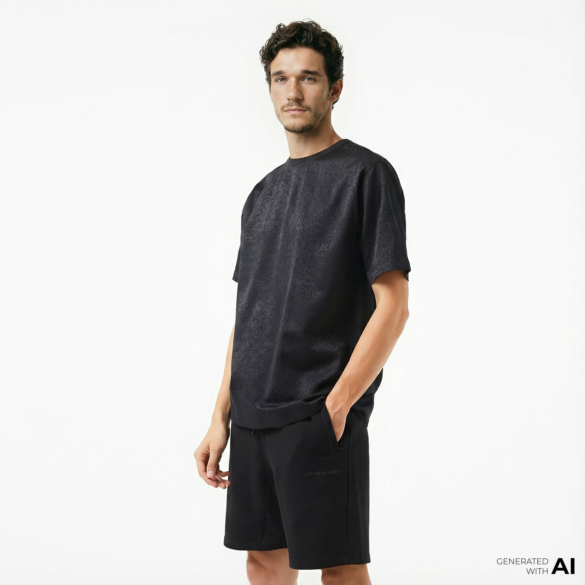  Les Benjamins 414 Erkek Siyah T-Shirt