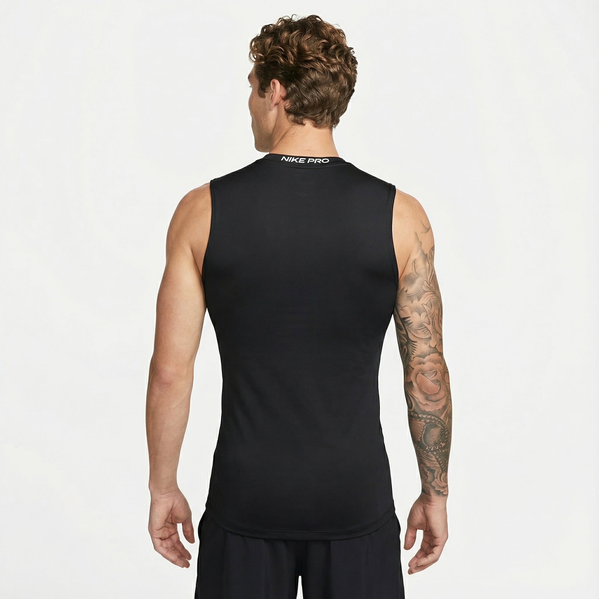 Nike Dri-Fit Top Tight Erkek Siyah Kolsuz T-Shirt