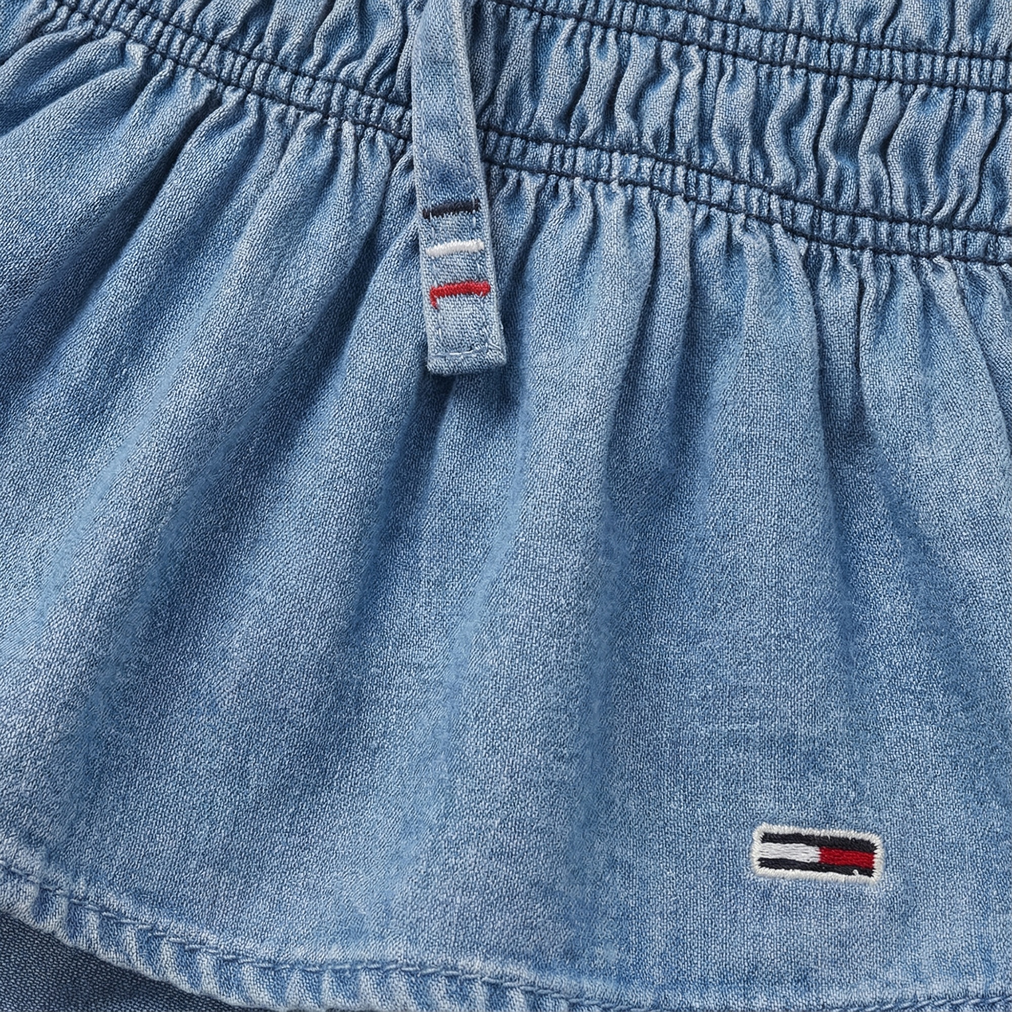 Tommy Jeans Chambray Ruched Kadın Mavi Etek