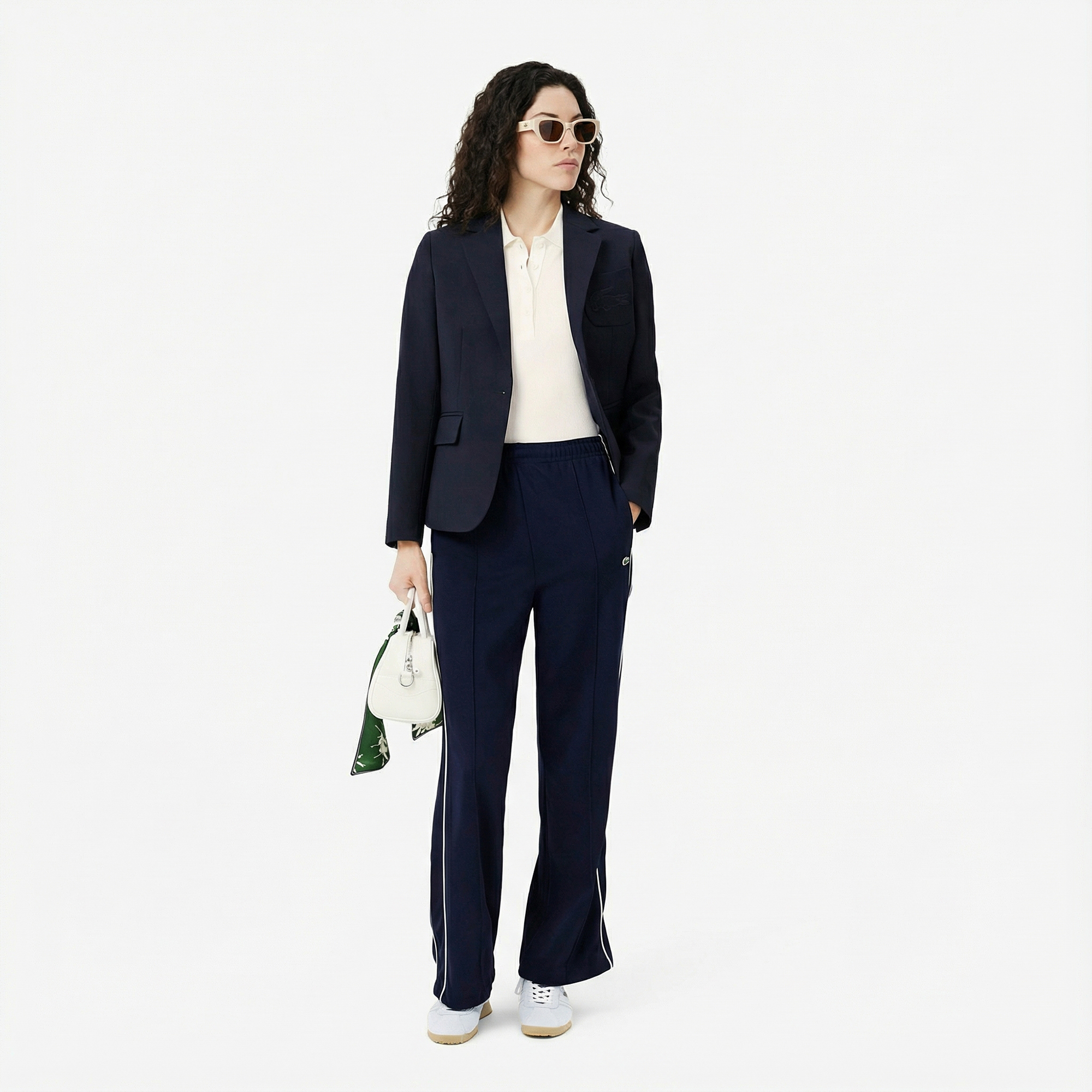 Lacoste L.12.D Kadın Slim Fit Beyaz Polo