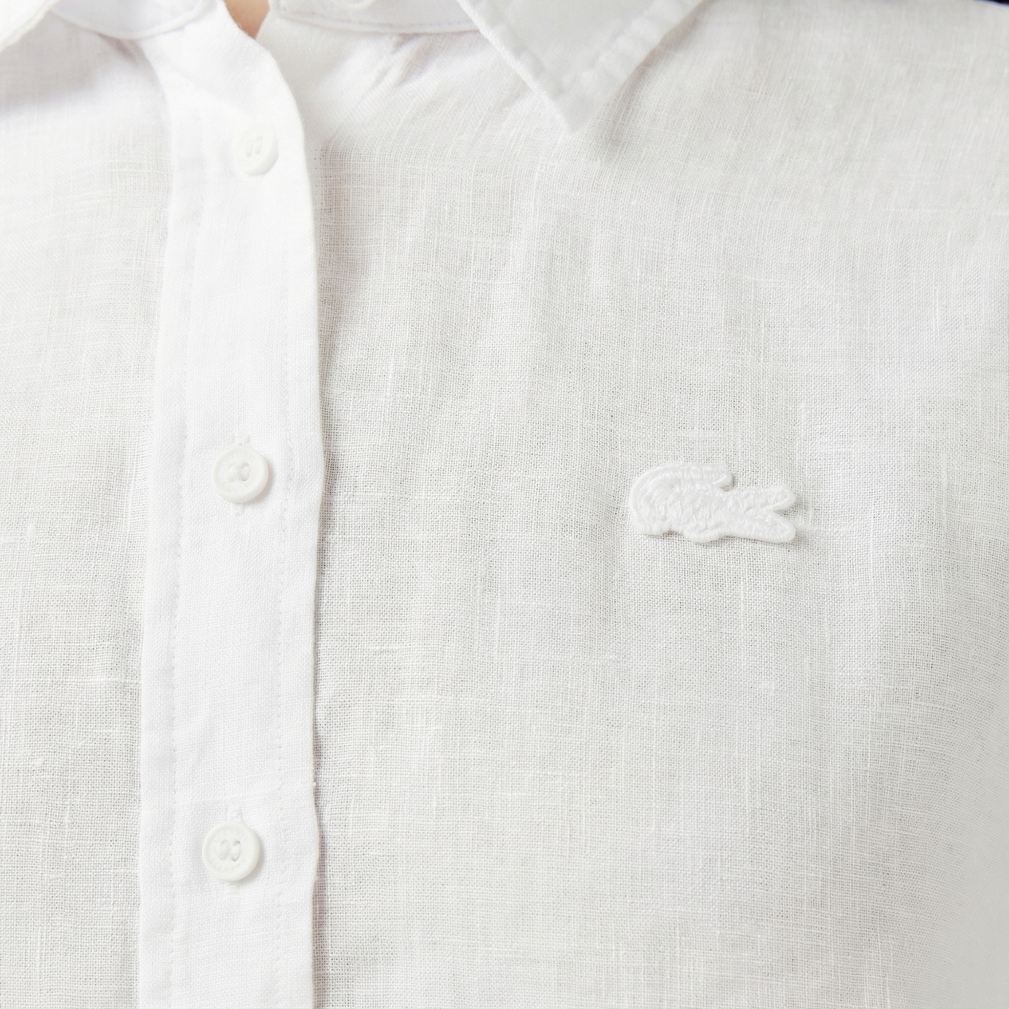 Lacoste Kadın Relaxed Fit Beyaz Gömlek