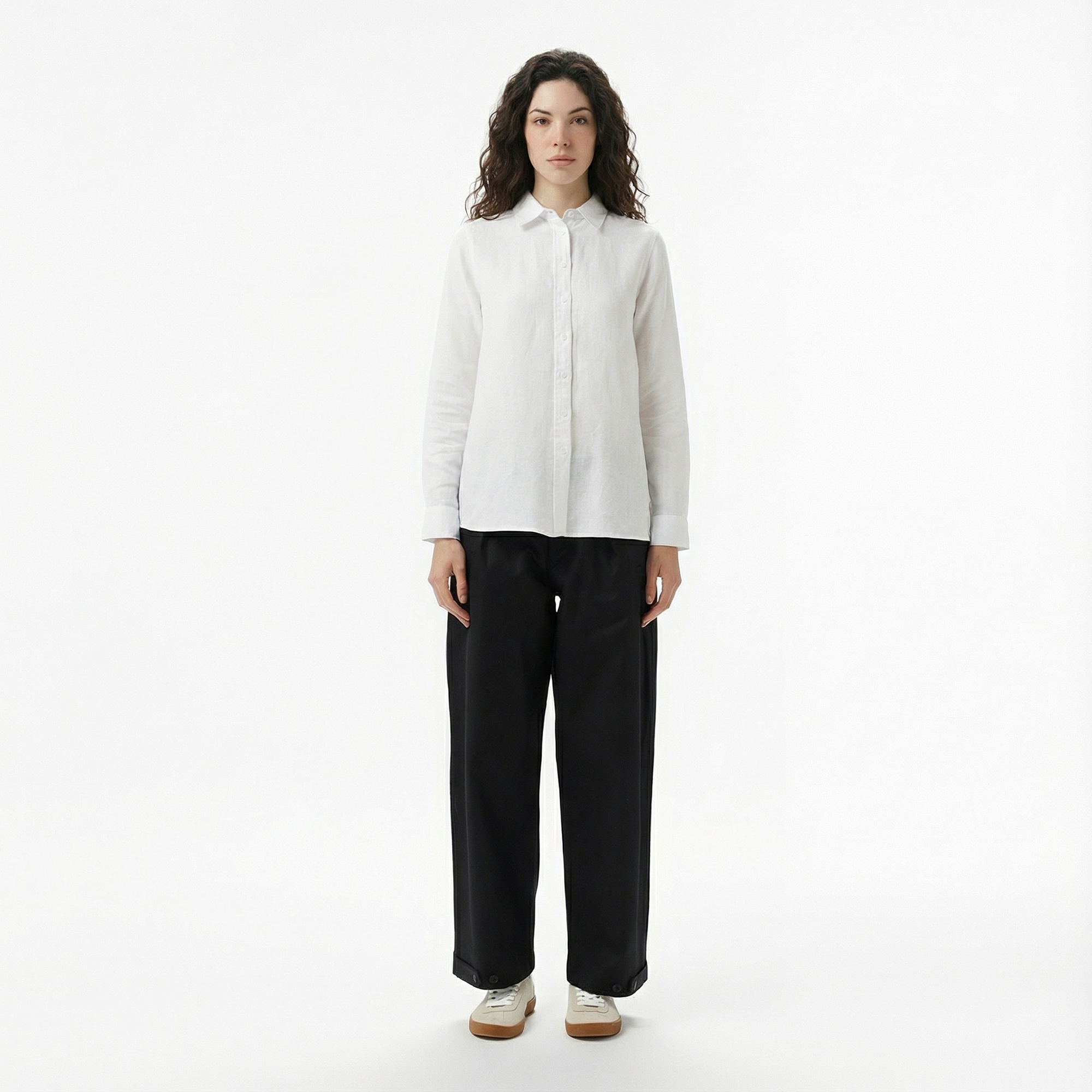 Lacoste Kadın Relaxed Fit Beyaz Gömlek