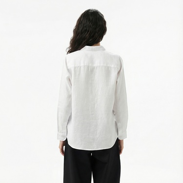  Lacoste Kadın Relaxed Fit Beyaz Gömlek