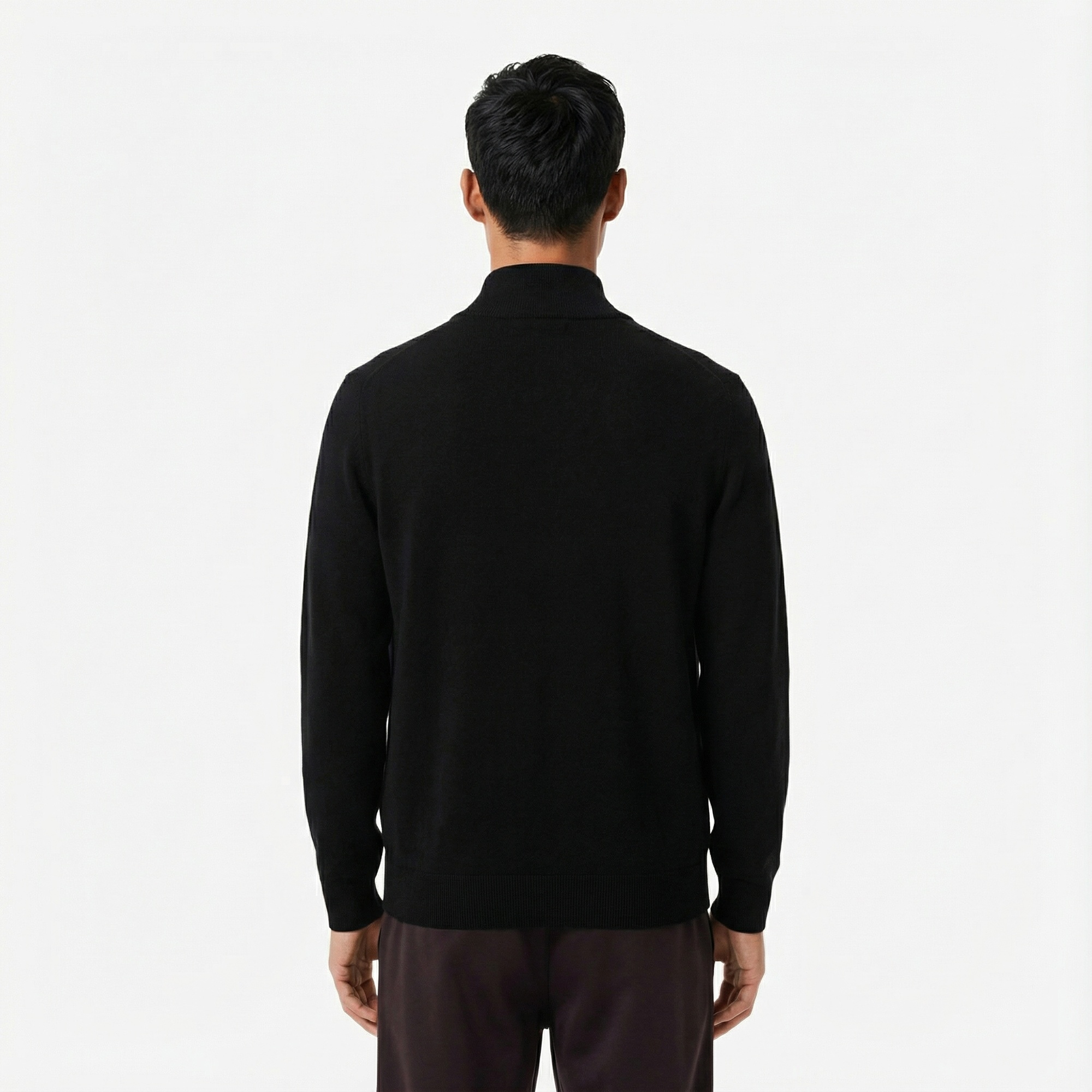 Lacoste Erkek Regular Fit Yarım Fermuarlı Lacivert Kazak