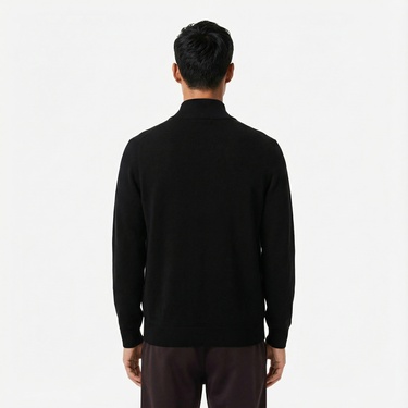  Lacoste Erkek Regular Fit Yarım Fermuarlı Lacivert Kazak