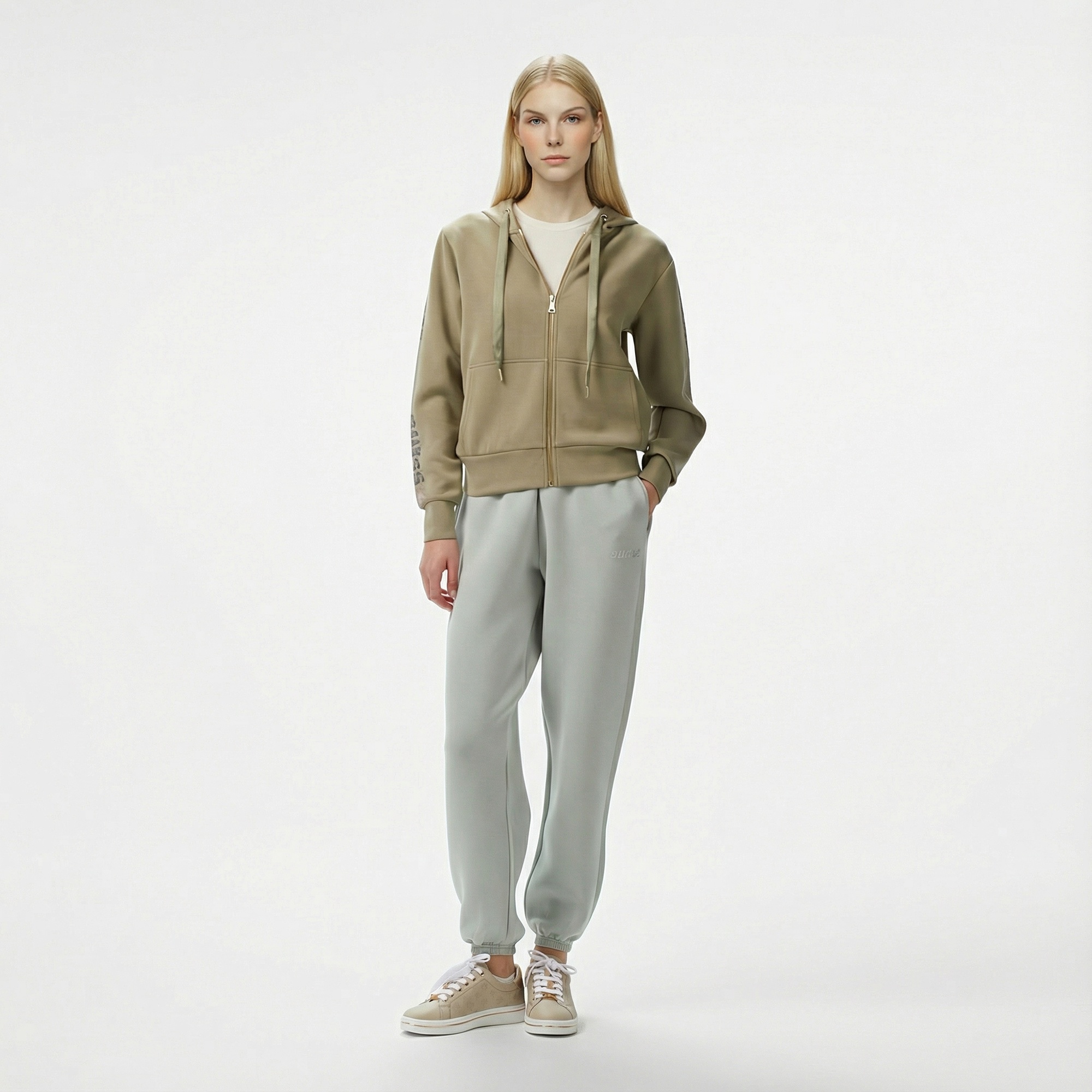 Guess Kadın Haki Hoodie