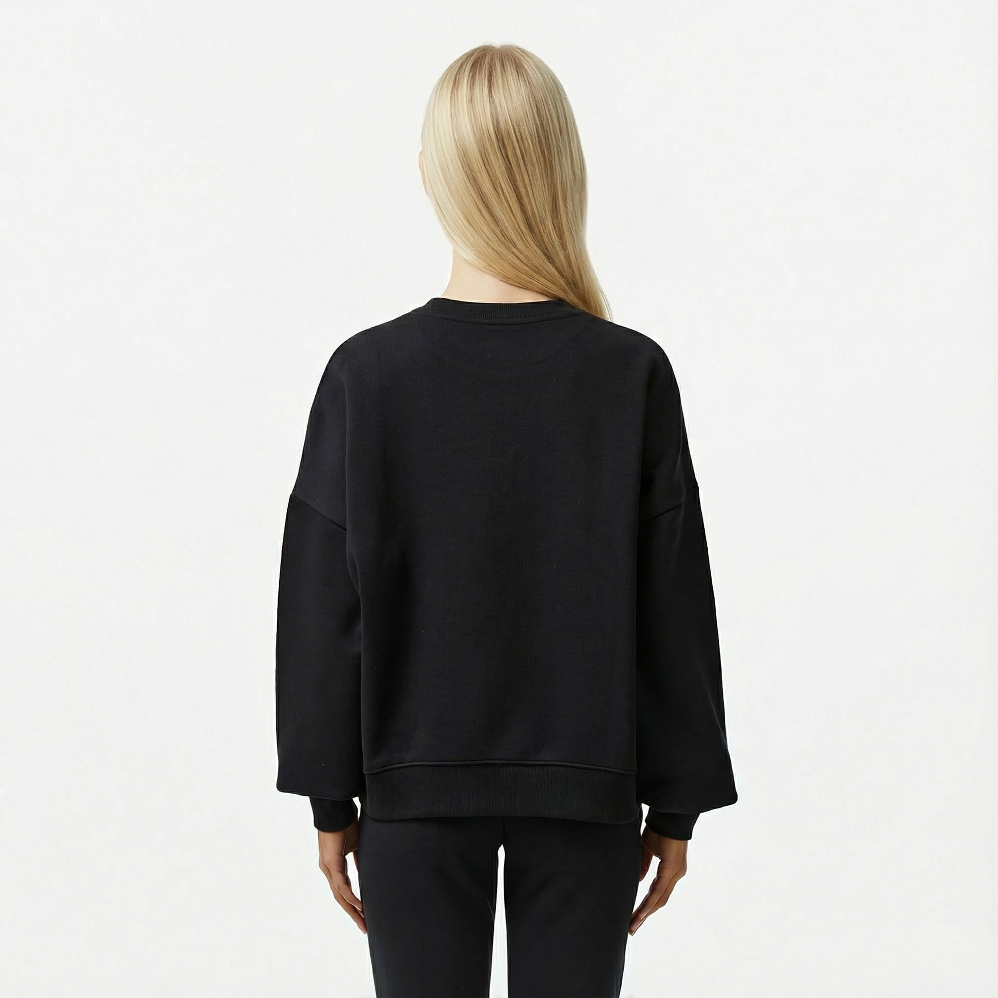 Guess Iconic Tria Kadın Siyah Sweatshirt