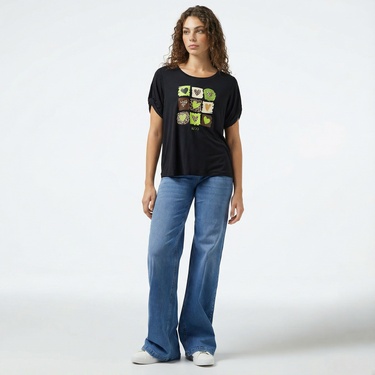  Liu Jo Kadın Siyah T-Shirt