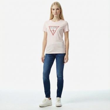 Guess Original Kadın Pembe T-Shirt