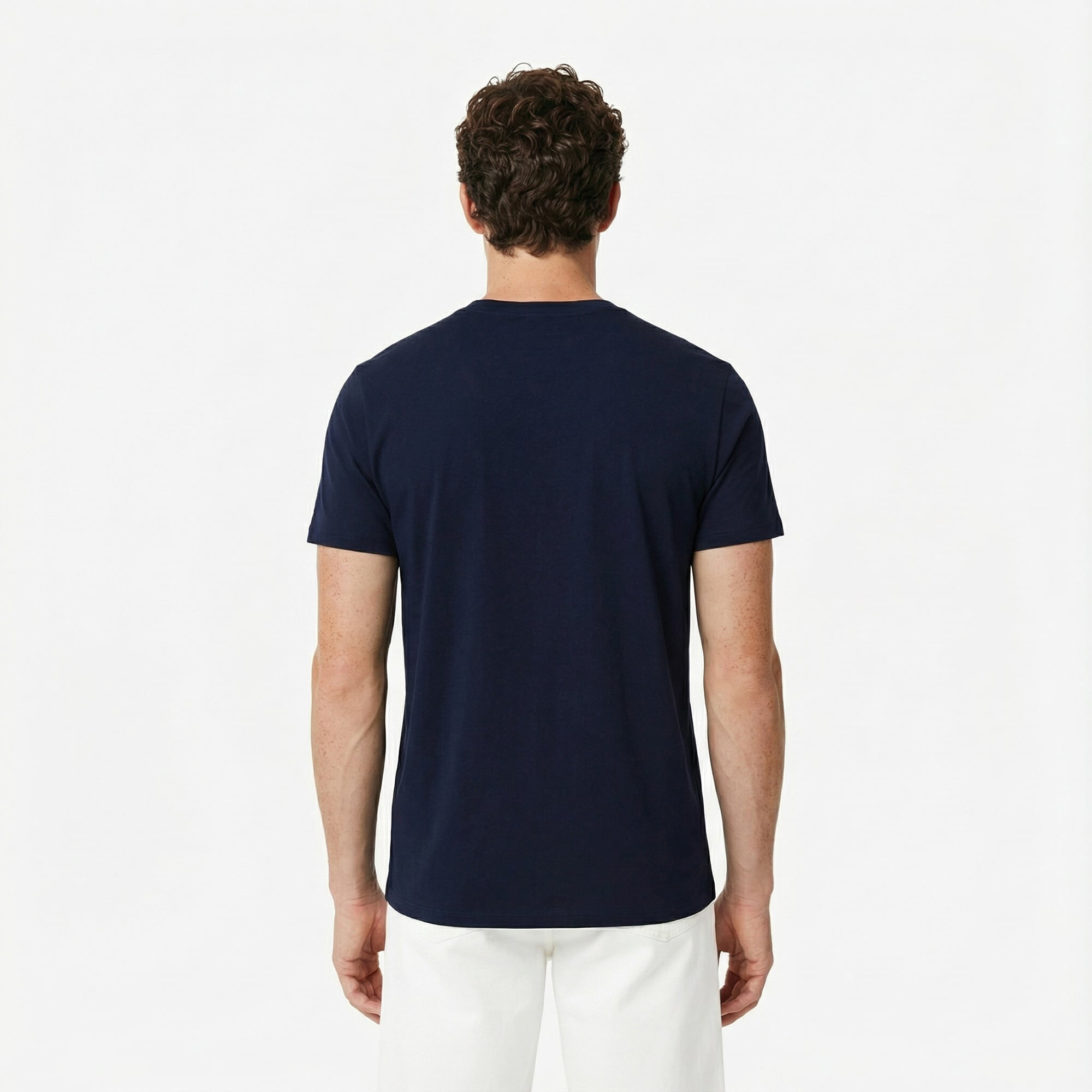 Lacoste Erkek Regular Fit Bisiklet Yaka Lacivert T-Shirt