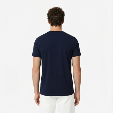  Lacoste Erkek Regular Fit Bisiklet Yaka Lacivert T-Shirt