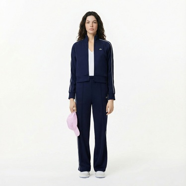  Lacoste Kadın Relaxed Fit V Yaka Beyaz T-Shirt