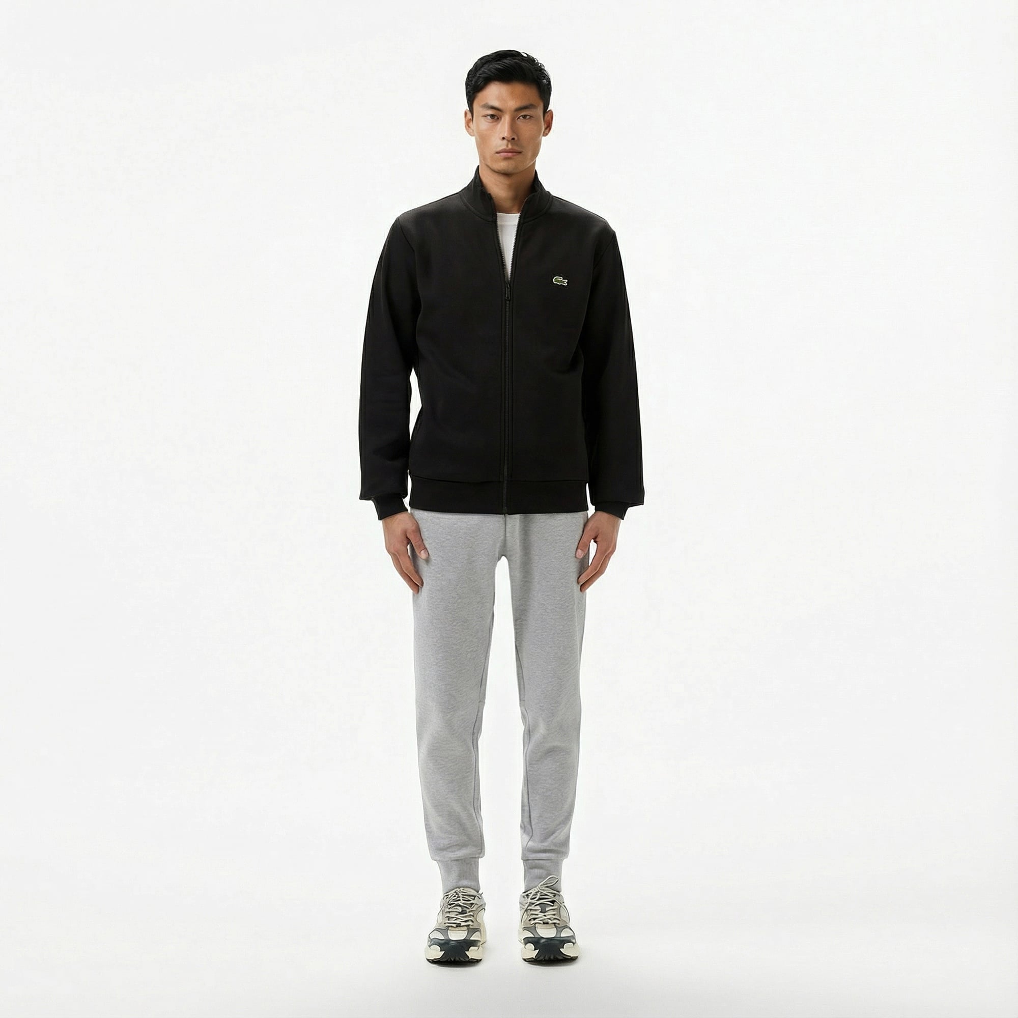 Lacoste Erkek Regular Fit Fermuarlı Siyah Sweatshirt