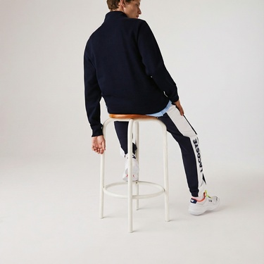  Lacoste Erkek Classic Fit Yarım Fermuarlı Lacivert Sweatshirt