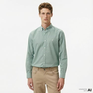  Nautica Erkek Yeşil Gömlek