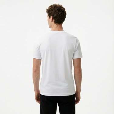  Nautica Erkek Beyaz Standart Fit Kısa Kollu Baskılı T-Shirt