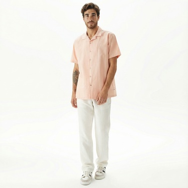  Nautica Erkek Turuncu Classic Fit Kısa Kollu Gömlek