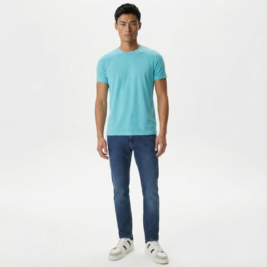 Nautica Erkek Mavi Standart Fit T-Shirt