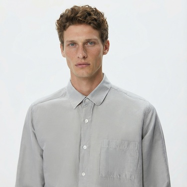  Nautica Erkek Gri Classic Fit Gömlek