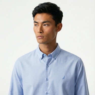  Nautica Erkek Mavi Classic Fit Gömlek