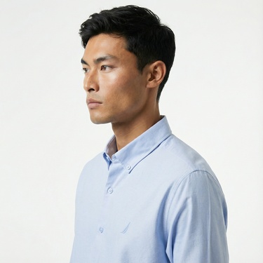  Nautica Erkek Mavi Classic Fit Gömlek