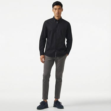  Nautica Erkek Siyah Classic Fit Gömlek