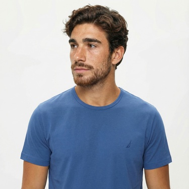  Nautica Erkek Mavi Standart Fit T-Shirt