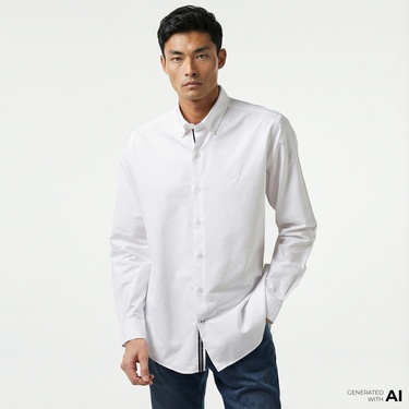  Nautica Erkek Beyaz Classic Fit Gömlek