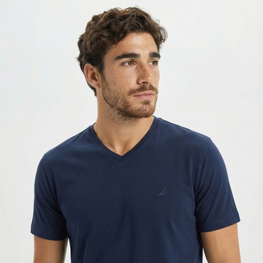  Nautica Erkek Lacivert Standart Fit T-Shirt