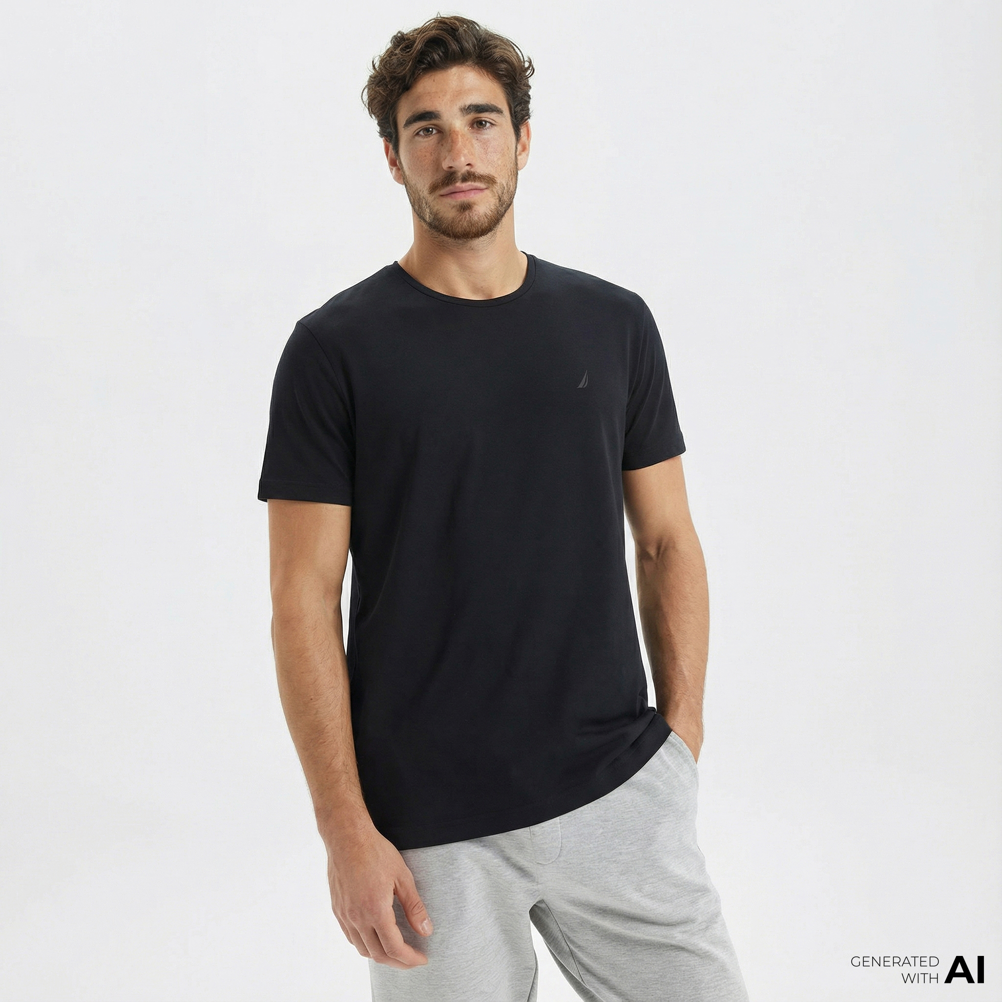  Nautica Erkek Siyah T-Shirt